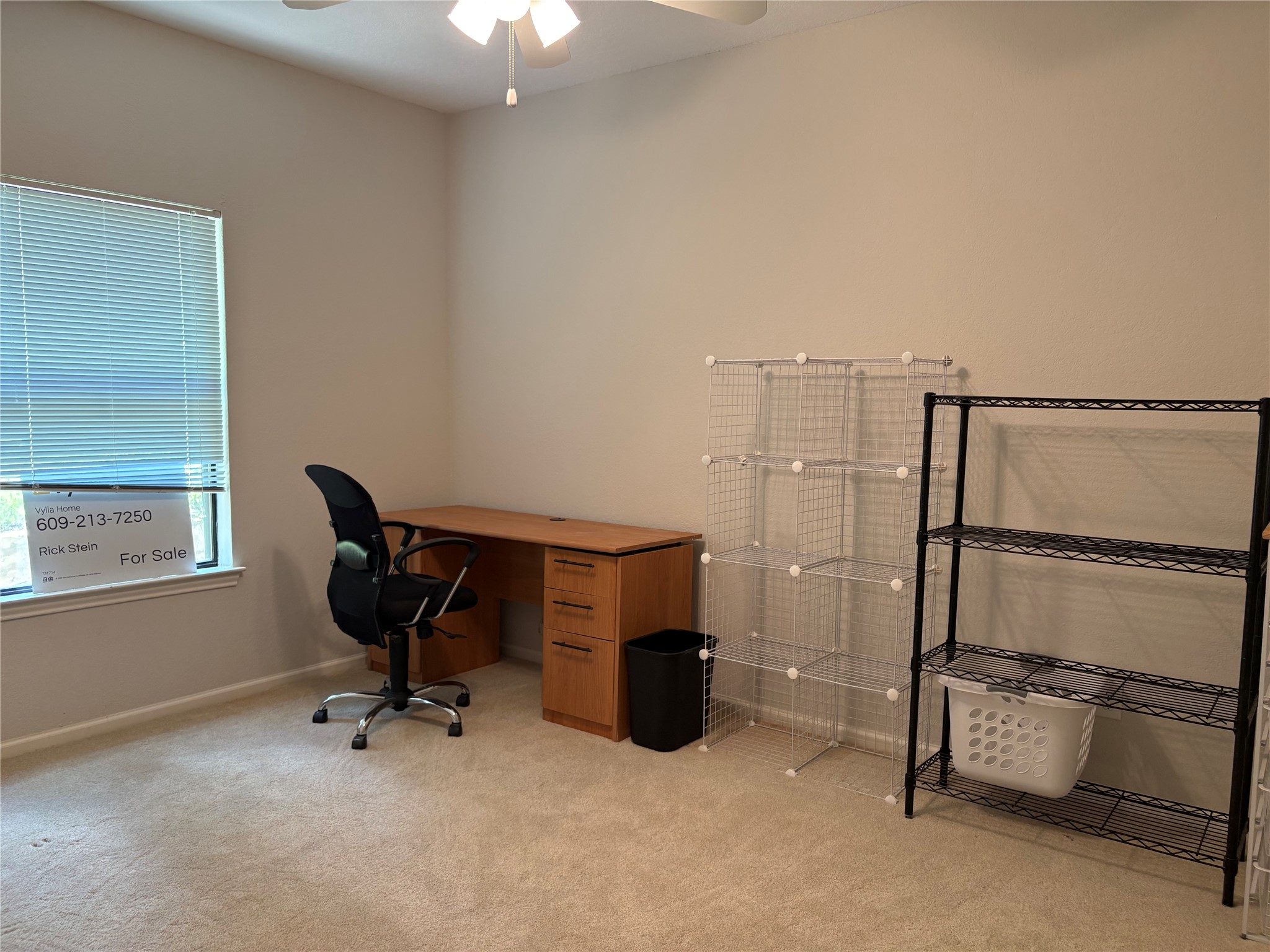 4711 Spicewood Springs Road, Unit 8146 Austin, TX 78759 - Photo 11 of 14 Office featuring light carpet and ceiling fan
