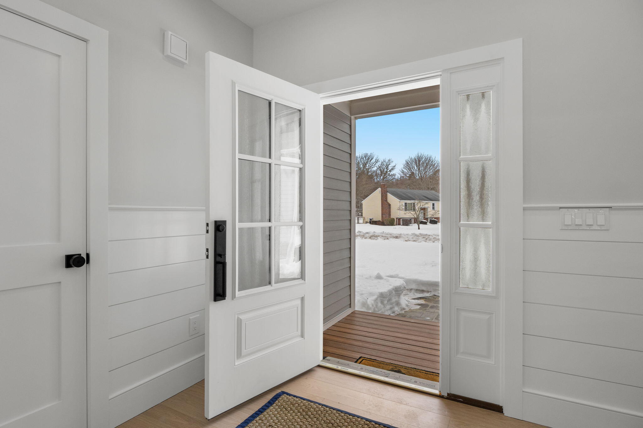 28 Spinnaker Street Sandwich, MA 02563 - Photo 9 of 55 a bathroom with a glass door shower and hardwood floor