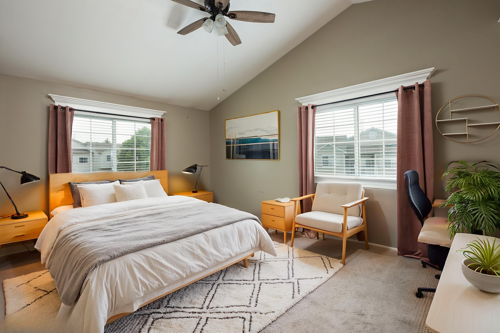 122 Creston Circle, Unit 122 Aurora, IL 60504 - Photo 10 of 22 a bedroom with a bed and large windows