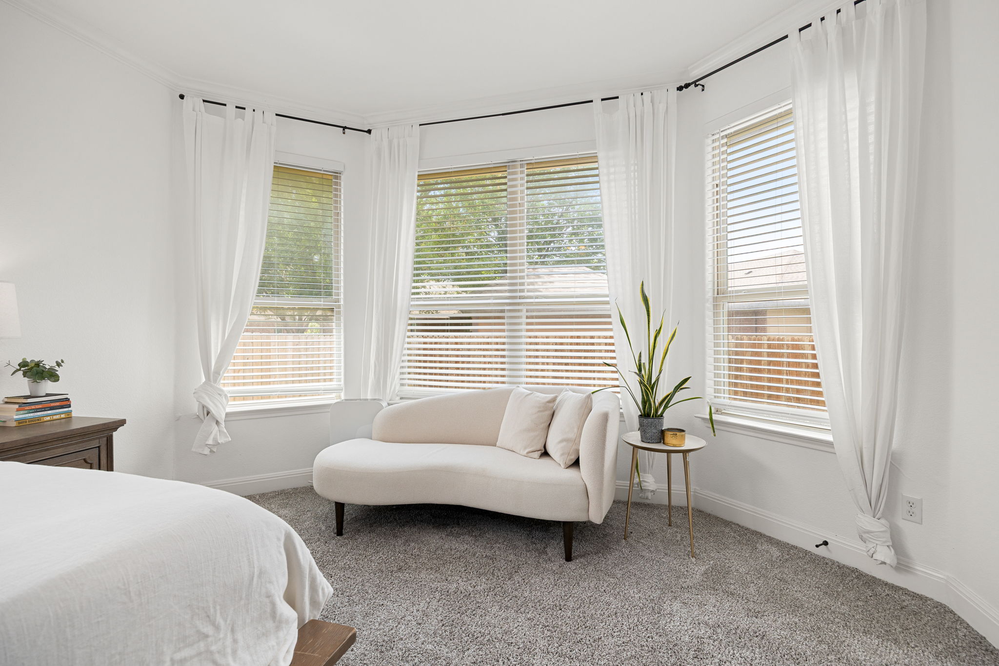 225 Pettigrew Path Buda, TX 78610 - Photo 17 of 38 a bedroom with a bed and a couch