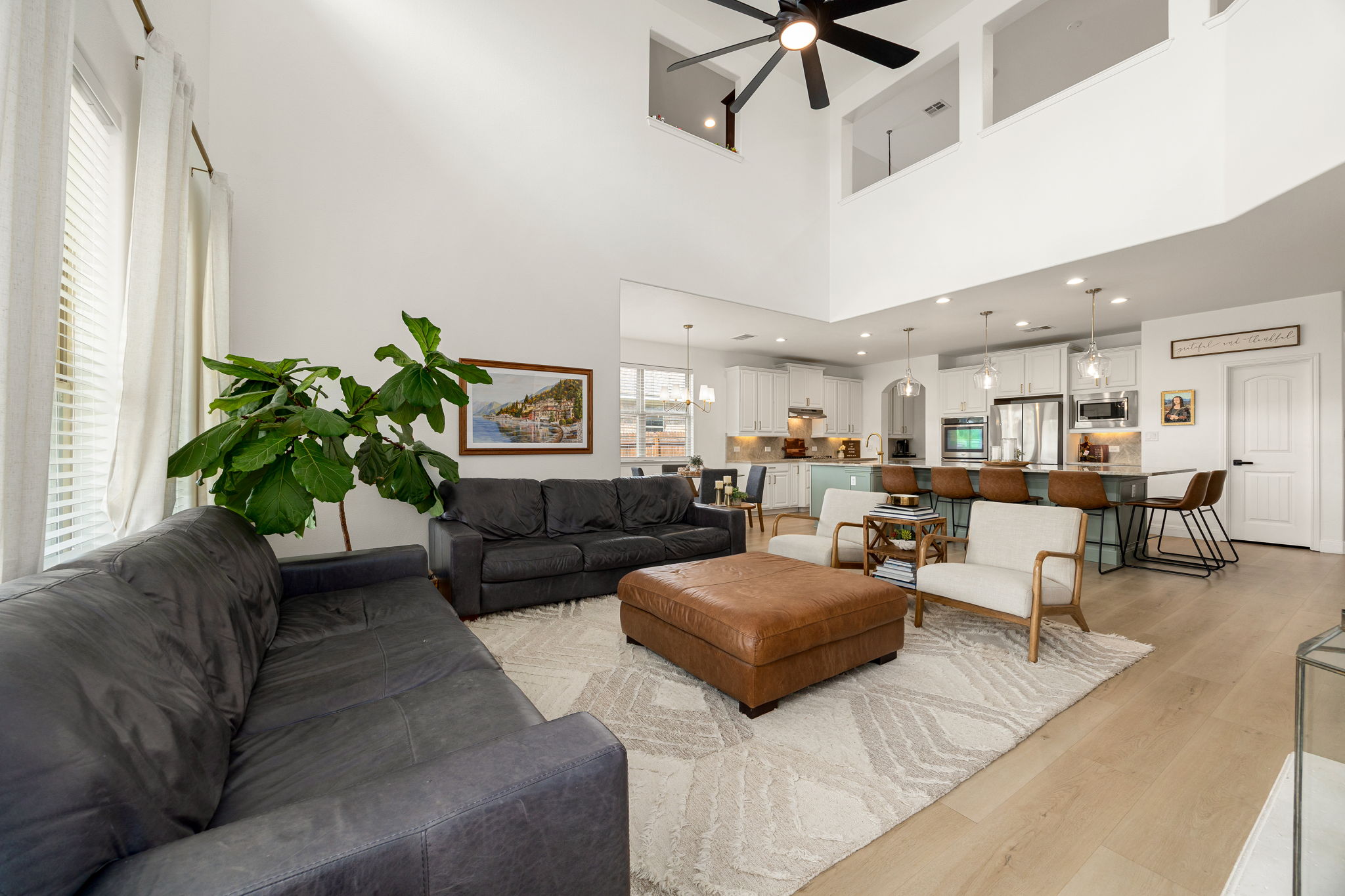225 Pettigrew Path Buda, TX 78610 - Photo 8 of 38 a living room with furniture and a potted plant