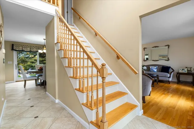 a view of livingroom with furniture and staircase