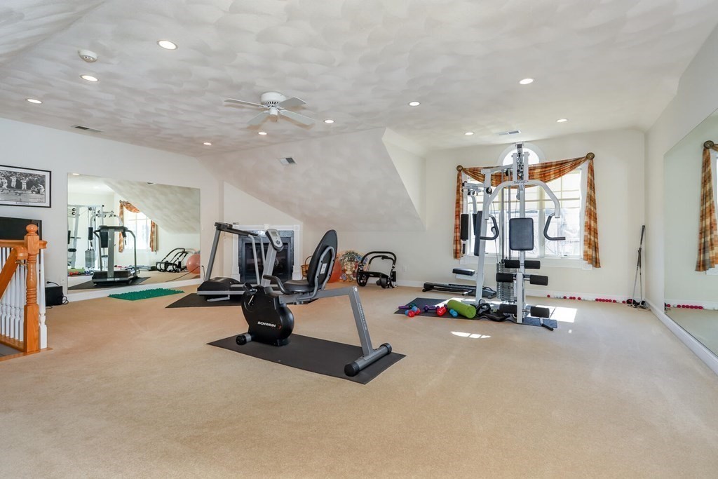12 Cherokee Road Canton, MA 02021 - Photo 23 of 39 a view of a room with gym equipment