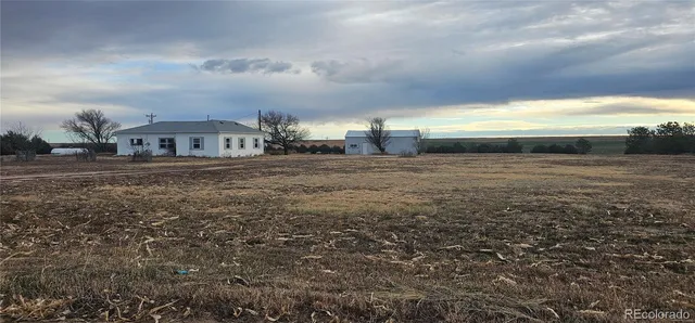 a view of a big yard next to a building