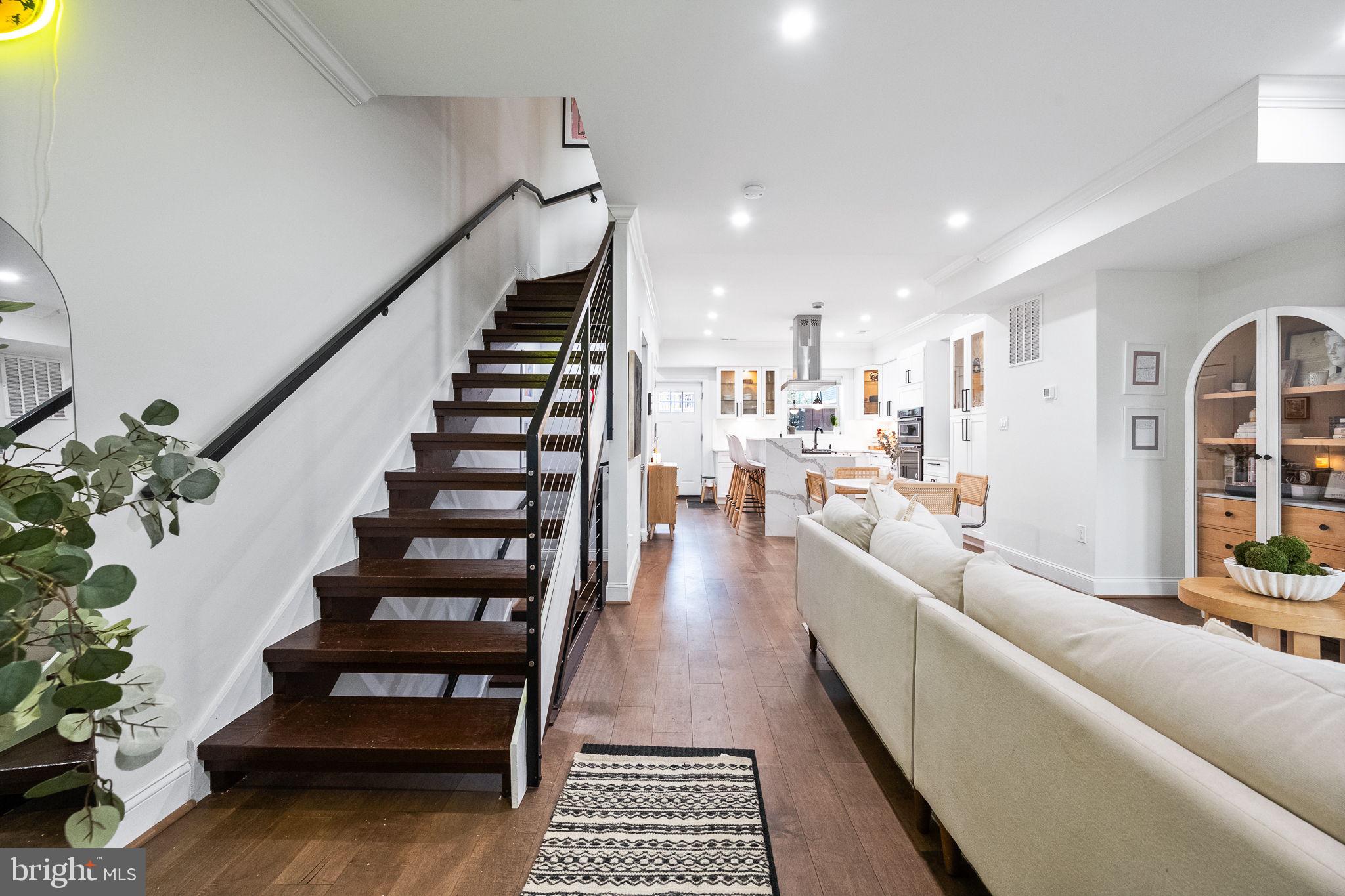 4625 4th Street Northwest Washington, DC 20011 - Photo 3 of 41 a view of entryway and hall with wooden floor