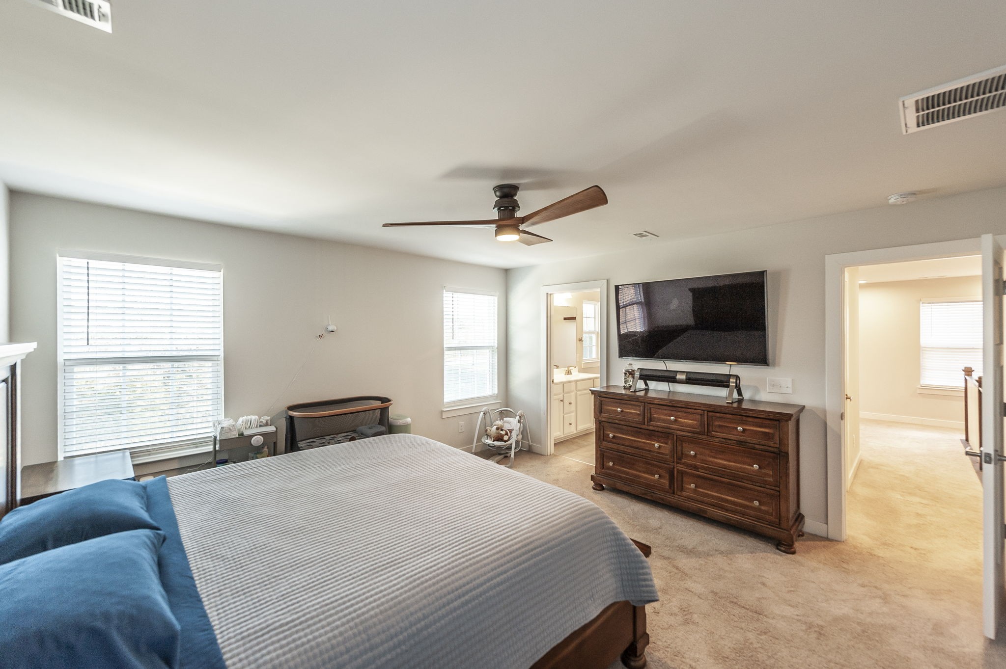 86 French Street Goodlettsville, TN 37072 - Photo 14 of 32 a bedroom with a bed and flat screen tv