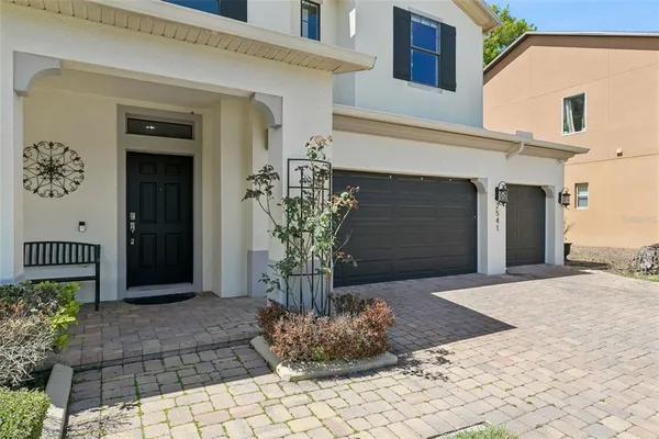 a front view of a house