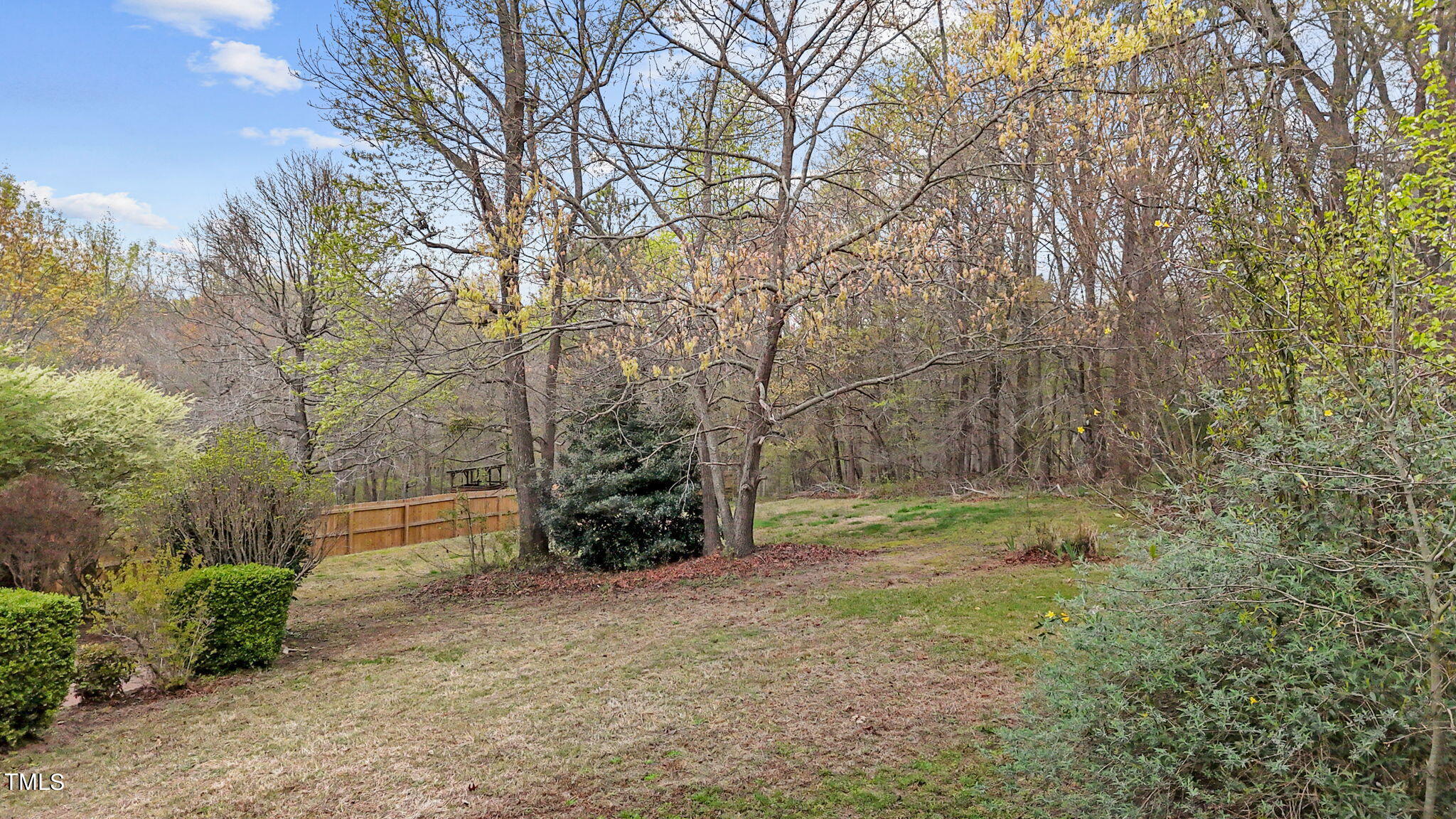 4805 Topstone Road Raleigh, NC 27603 - Photo 15 of 43 a view of a yard with trees in front of it