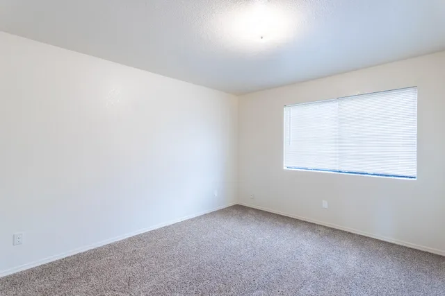 an empty room with a window