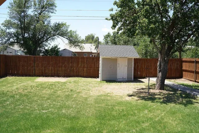 a backyard of a house