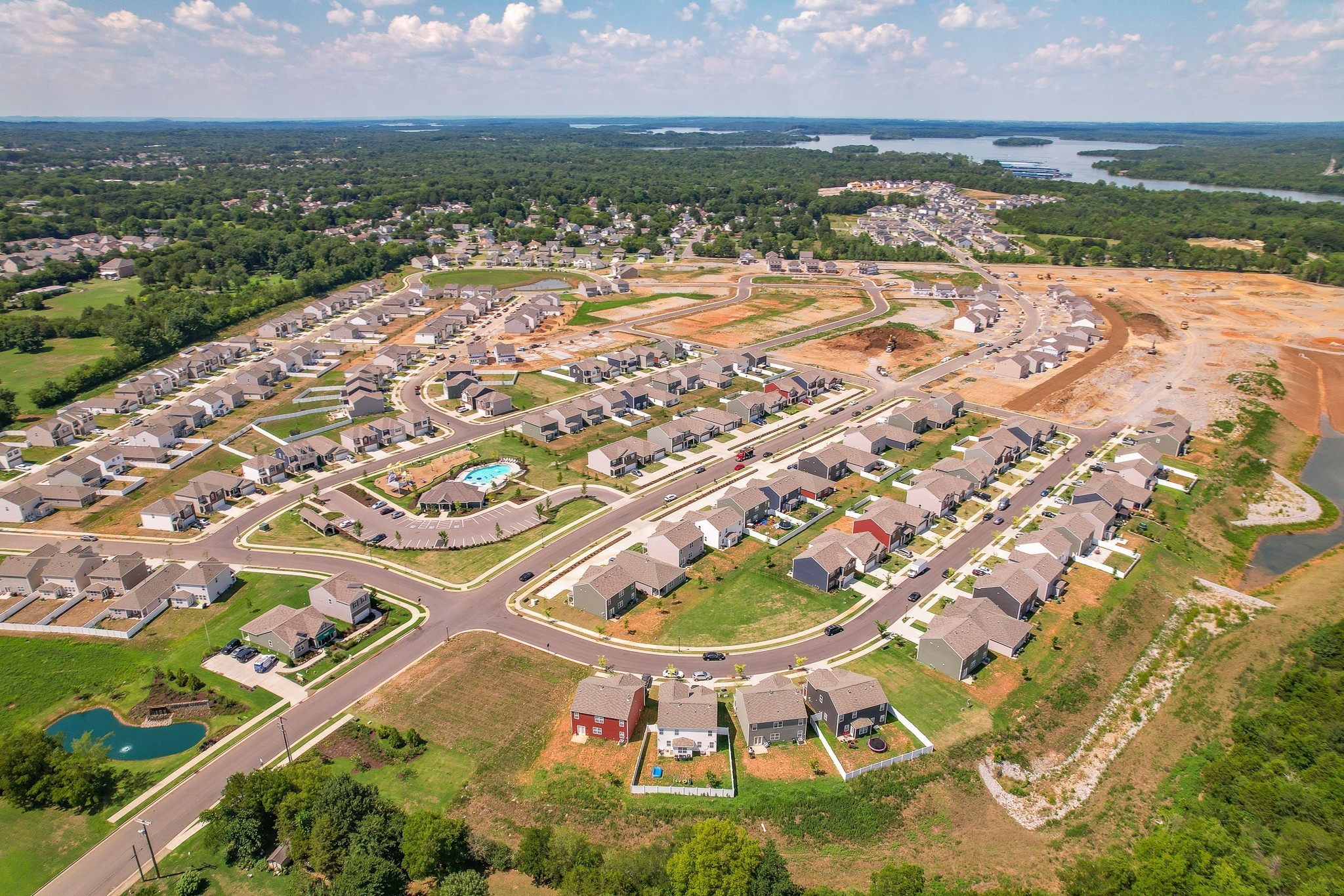 4343 Maxwell Road Antioch, TN 37013 - Photo 31 of 31 an aerial view of residential houses with outdoor space and swimming pool