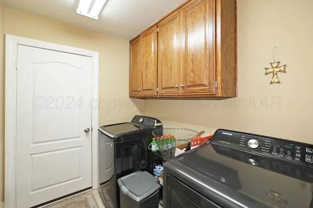 a room with storage and utility