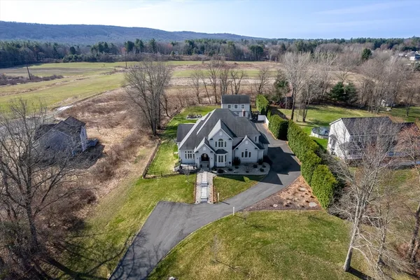 a view of a lake with a mountain