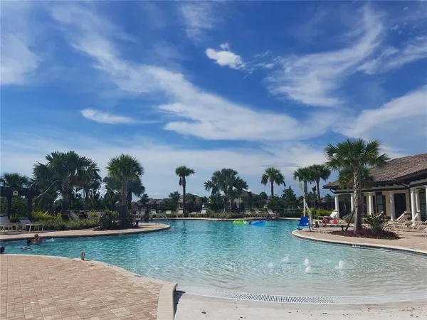 a view of swimming pool and lake view