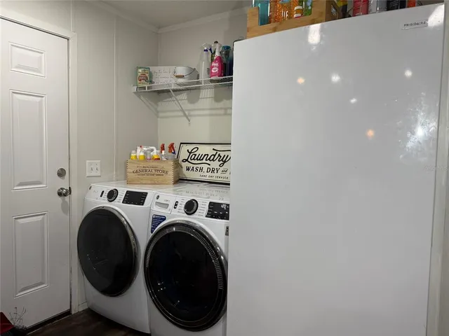 a view of washer and dryer