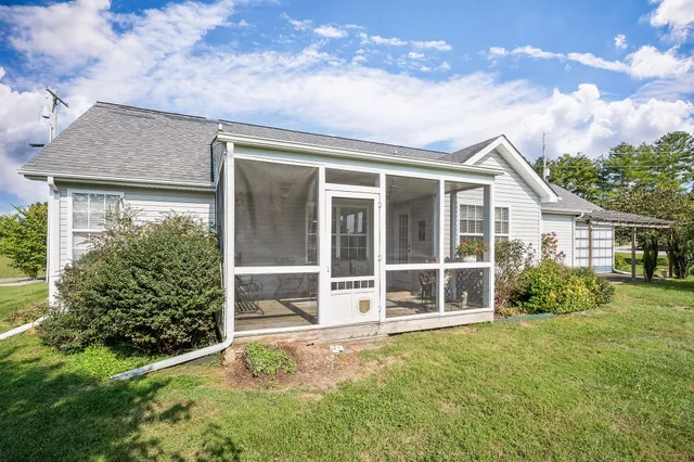 a view of house with backyard