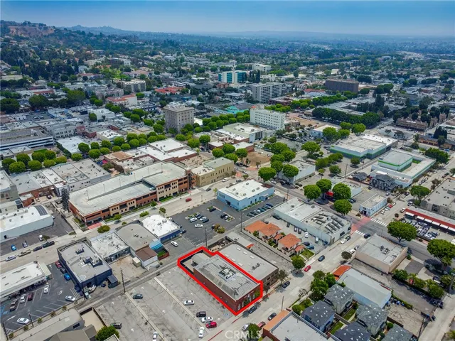 an aerial view of a city