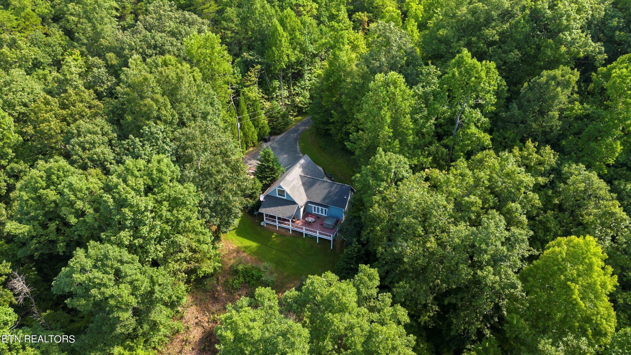 3638 Locust Ridge Road Sevierville, TN 37876 - Photo 40 of 50 an aerial view of a house with a yard