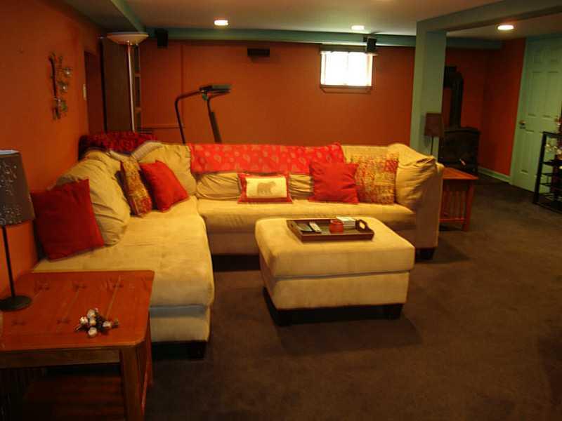 282 McMurray Road Upper St. Clair, PA 15241 - Photo 7 of 25 Family Room. Lower level game room has surround sound and a wood burning stove.