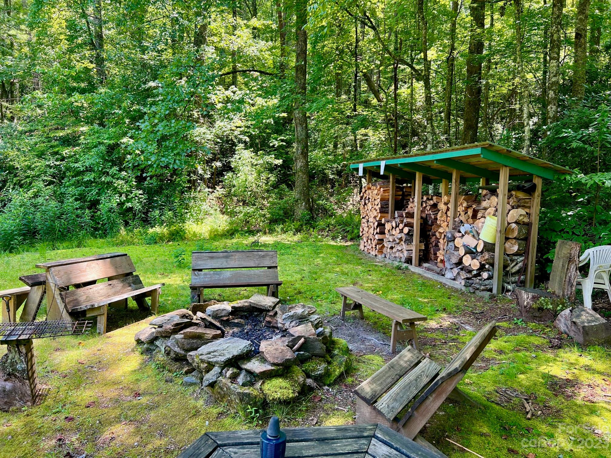 Lot 24 Round Mountain Road, Unit 24 Brevard, NC 28712 - Photo 17 of 22 a view of a porch with furniture and a yard