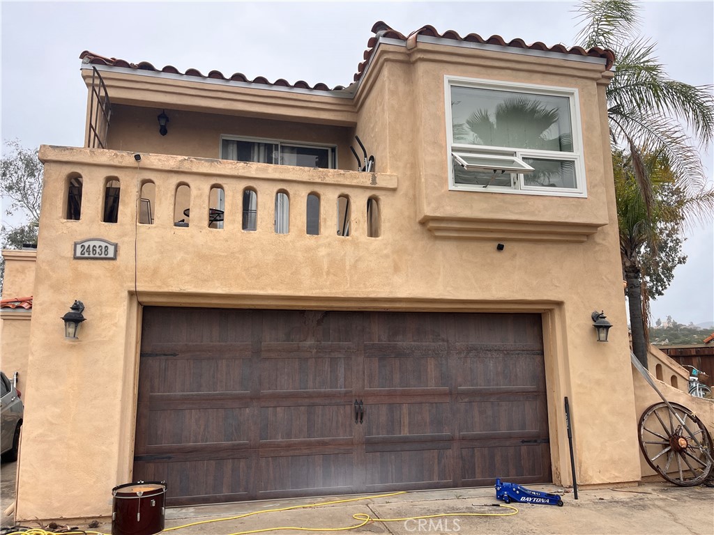 a front view of a house