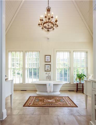 4545 Peytonsville Road Franklin, TN 37064 - Photo 14 of 20 HONED LIMESTONE FLOORS, VAULTED CEILINGS, FREE STANDING IRON TUB AND AN ABUNDANCE OF LIGHT COMPLETE THIS MASTER BATH