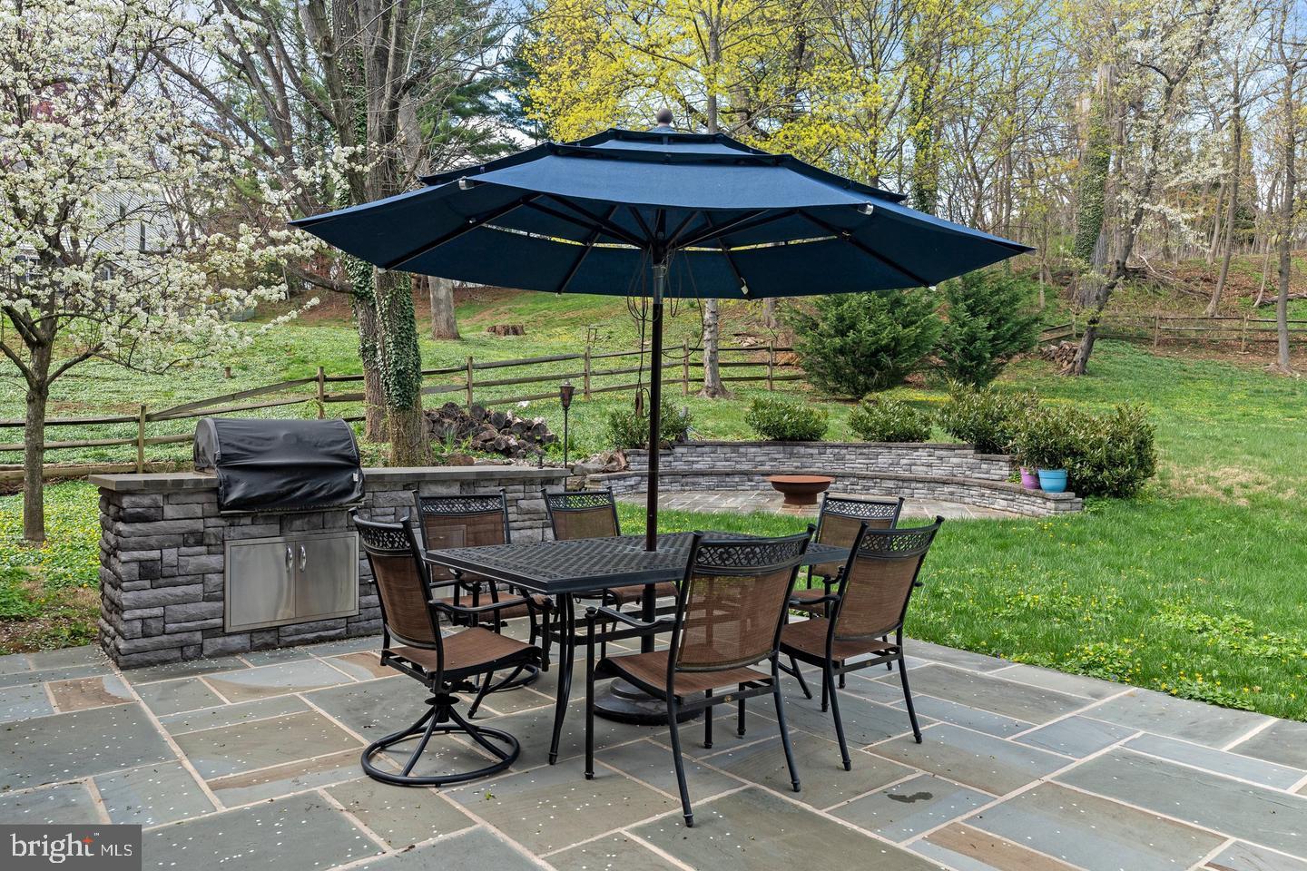 731 King Of Prussia Road Radnor, PA 19087 - Photo 53 of 58 Rear patio with built in grill w/o snow!