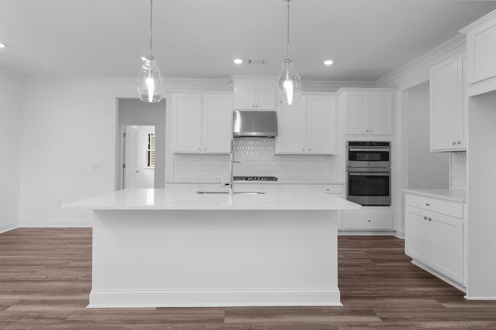 8925 Avonbrook Cl Ball Ground, GA 30107 - Photo 9 of 48 a kitchen with kitchen island a sink stainless steel appliances and cabinets