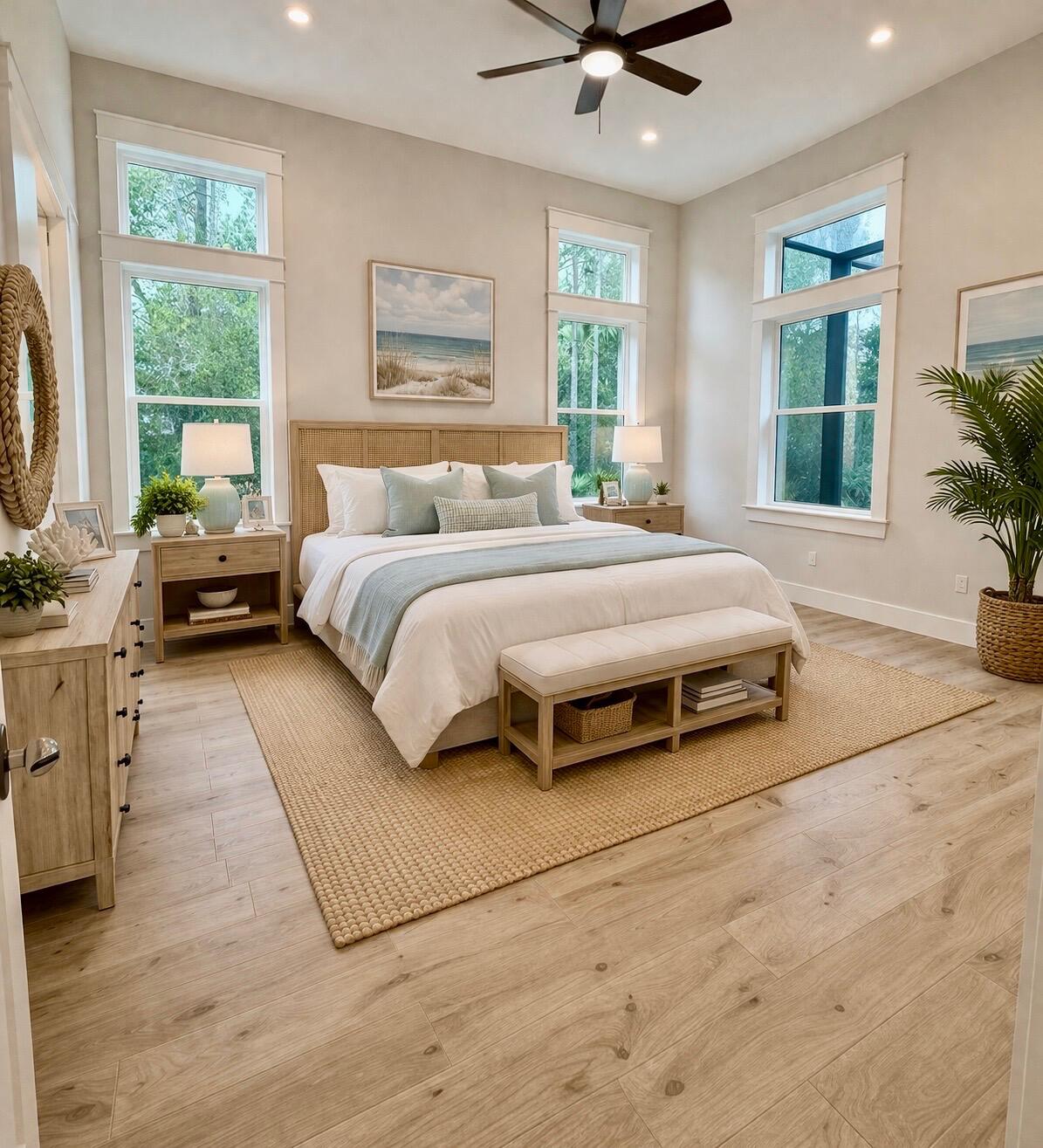 116 East Georgie Street Point Washington, FL 32459 - Photo 5 of 46 a spacious bedroom with a bed couch and a window