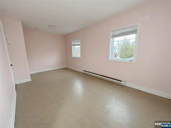 an empty room with a window