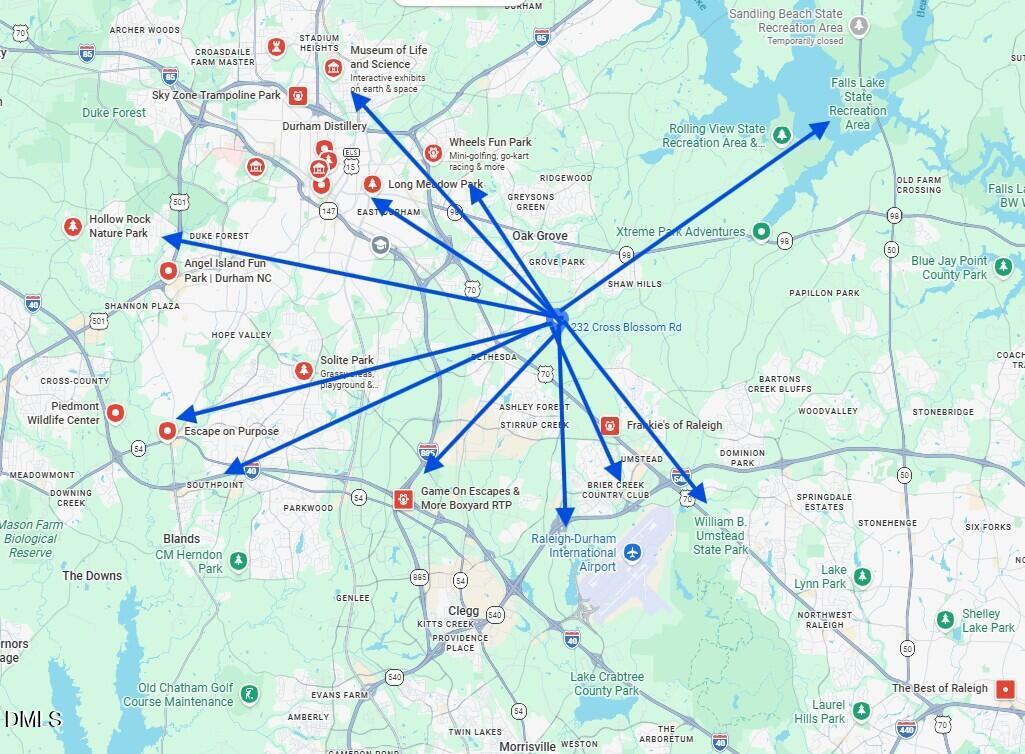 232 Cross Blossom Road Durham, NC 27703 - Photo 2 of 29 Things to Do Map