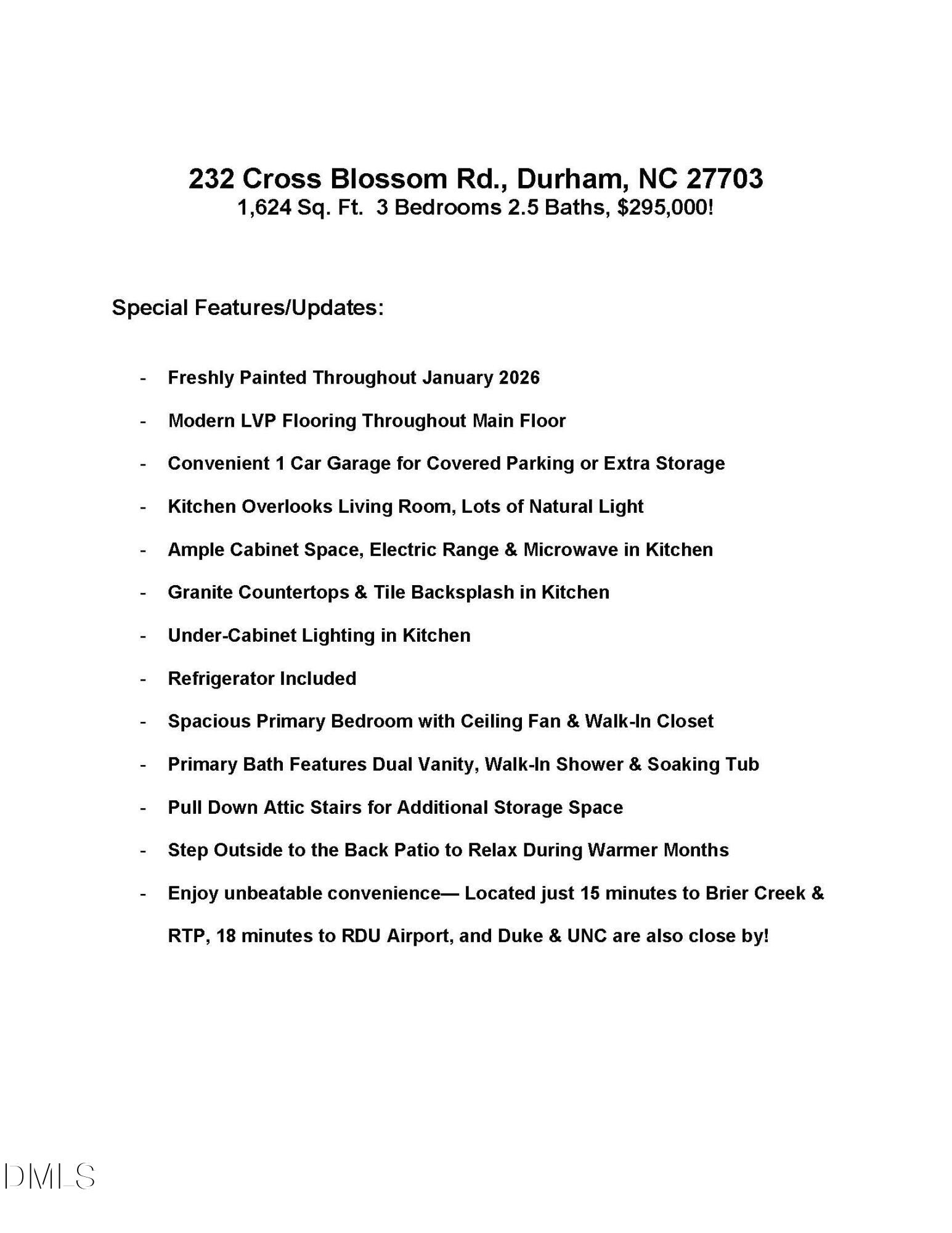 232 Cross Blossom Road Durham, NC 27703 - Photo 3 of 38 Special Features & Benefits_232 Cross Bl