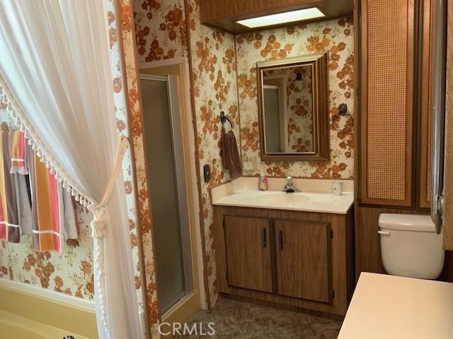 121 Larch Court Bodfish, CA 93205 - Photo 16 of 27 a bathroom with a sink and a mirror