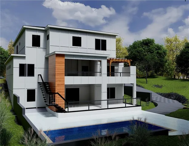 a house view with a outdoor space