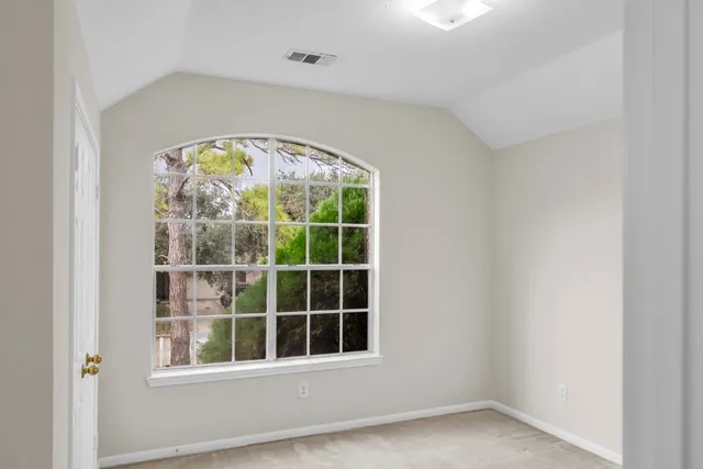 an empty room with a window