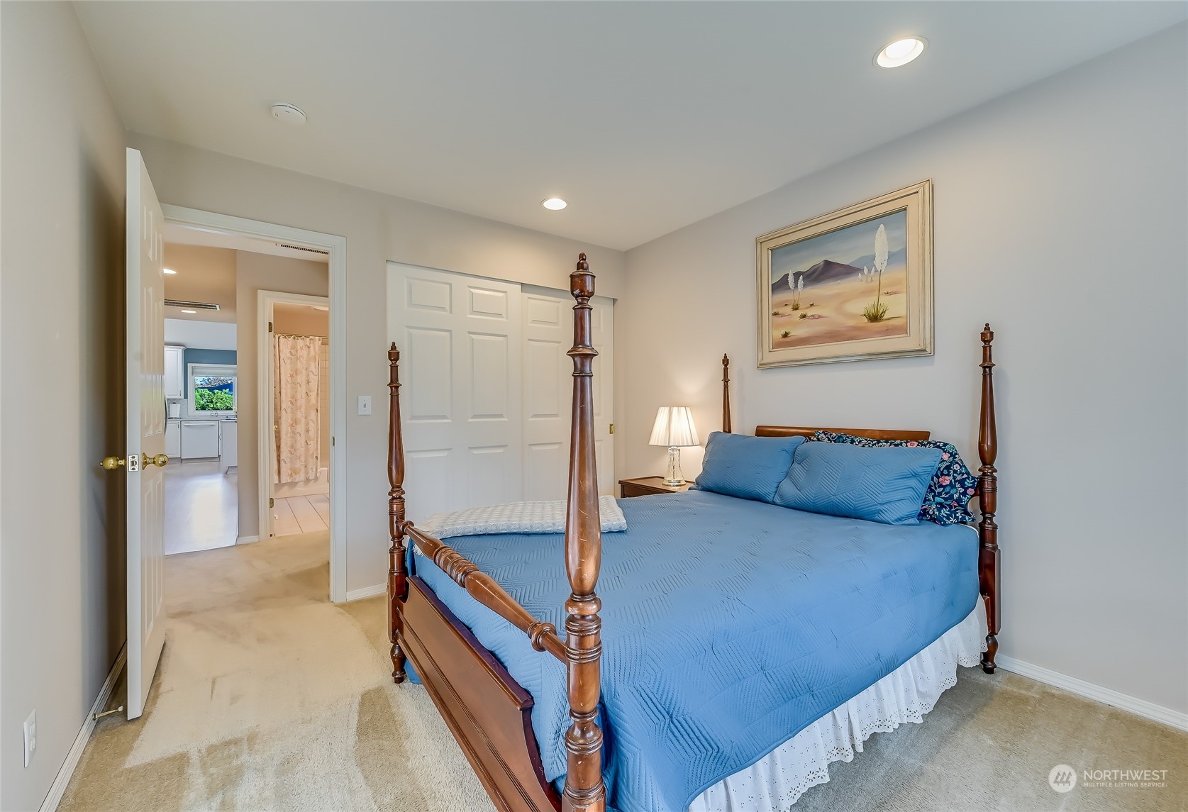 2504 240th Street Southeast Bothell, WA 98021 - Photo 24 of 40 a bedroom with a bed and a view of bathroom