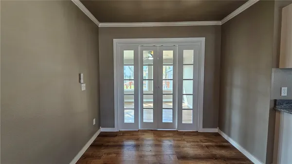 a view of front door