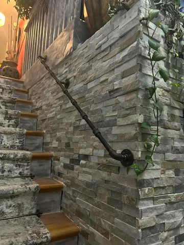 a view of fountain in the backyard