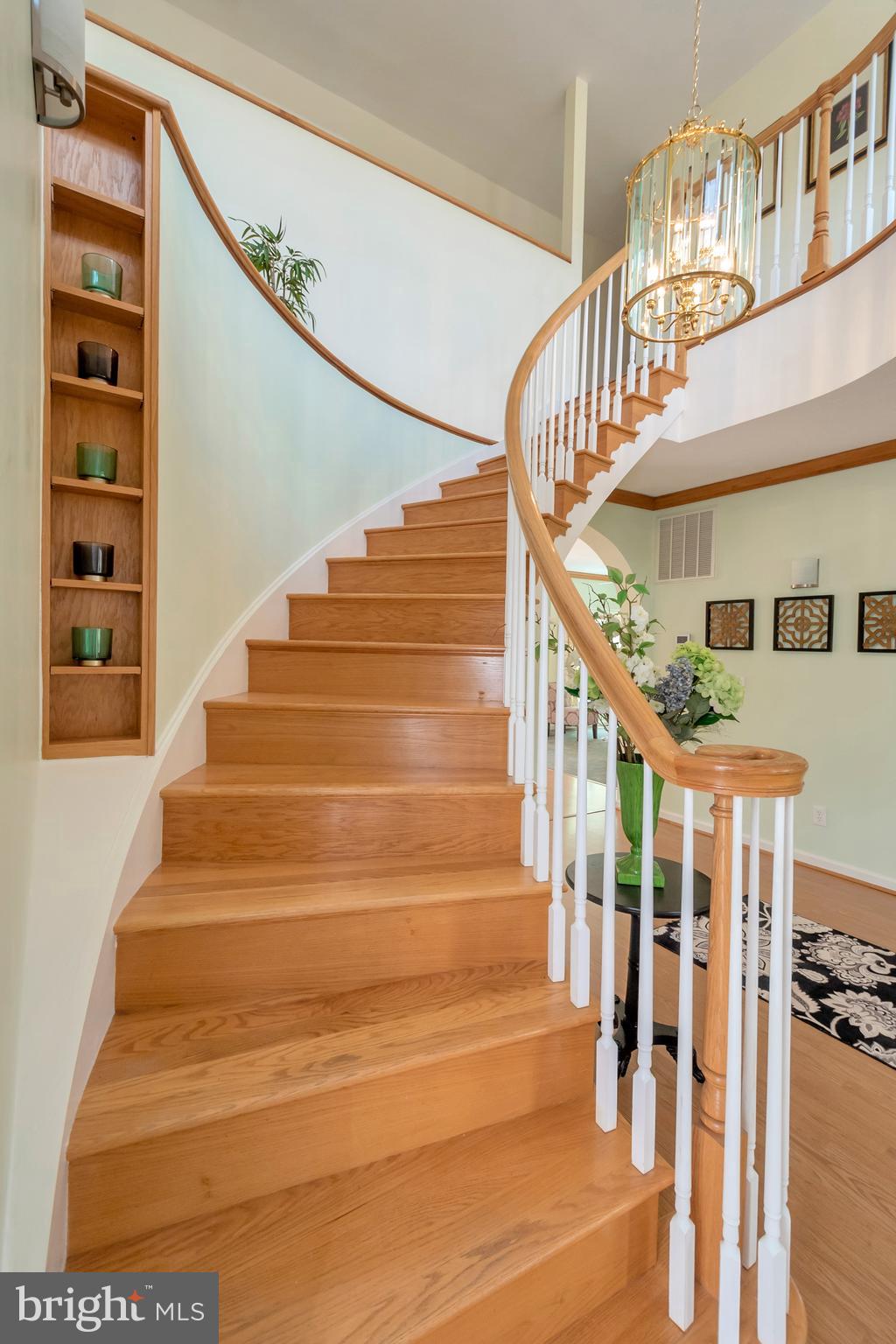 3358 White Hall Road King George, VA 22485 - Photo 19 of 56 The arched staircase to the upper level.