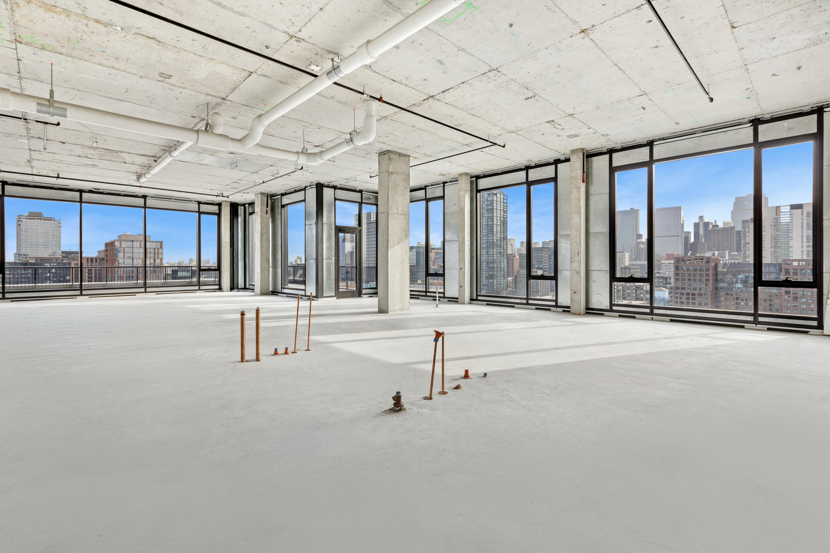 21 North May Street, Unit 1502 Chicago, IL 60607 - Photo 3 of 42 a swimming pool with large glass windows and painted walls