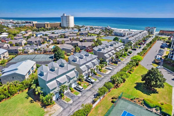 an aerial view of multiple house