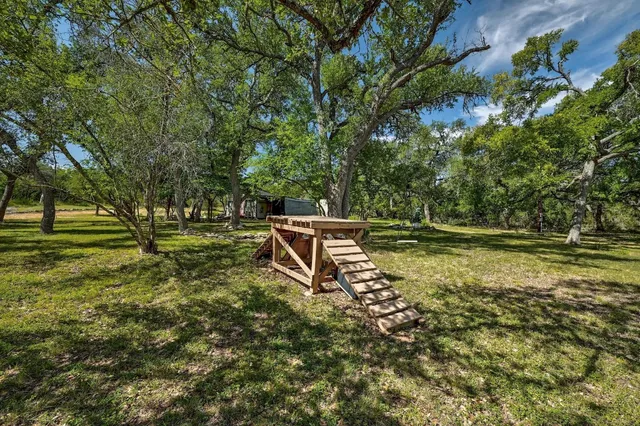 a park view with a bench