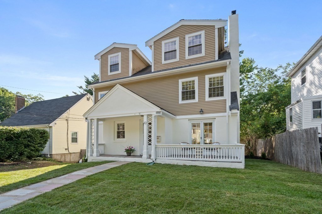 43 Hackensack Road Brookline, MA 02467 - Photo 3 of 24 front view of a house with a yard