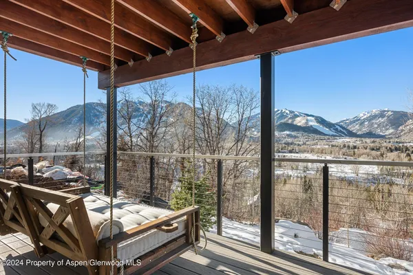 a outdoor space with lots of furniture and shower