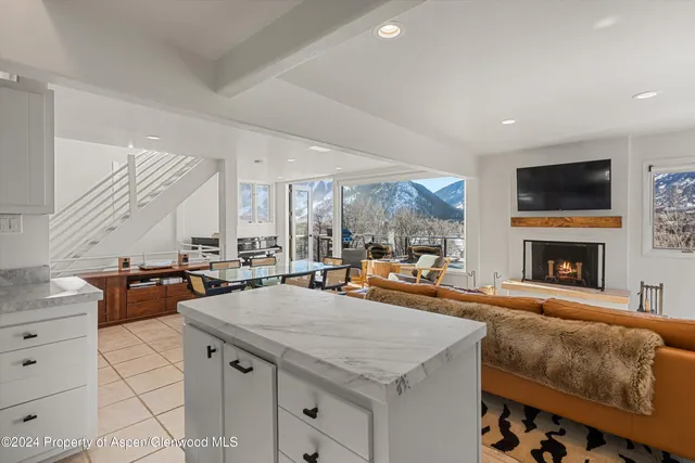 a open kitchen with sink cabinets and stove