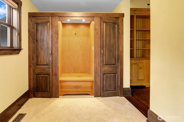 a view of outdoor space with windows