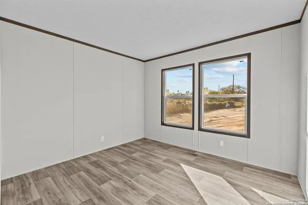 an empty room with a window