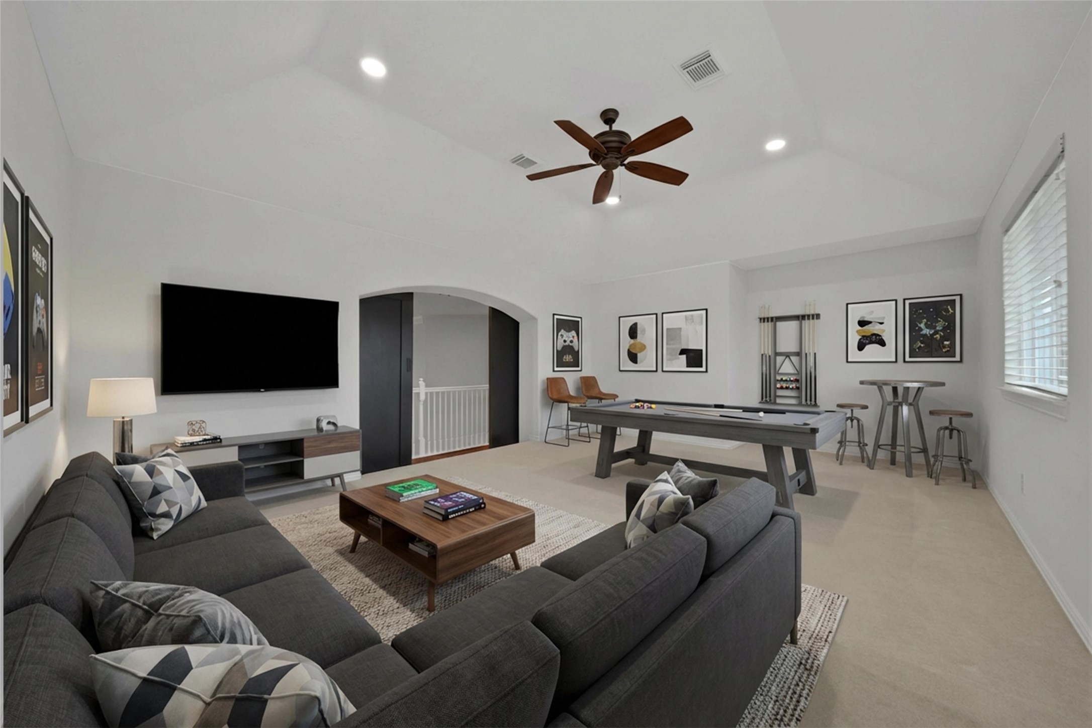 20730 Windrose Bend Drive Spring, TX 77379 - Photo 37 of 50 a living room with furniture and a flat screen tv