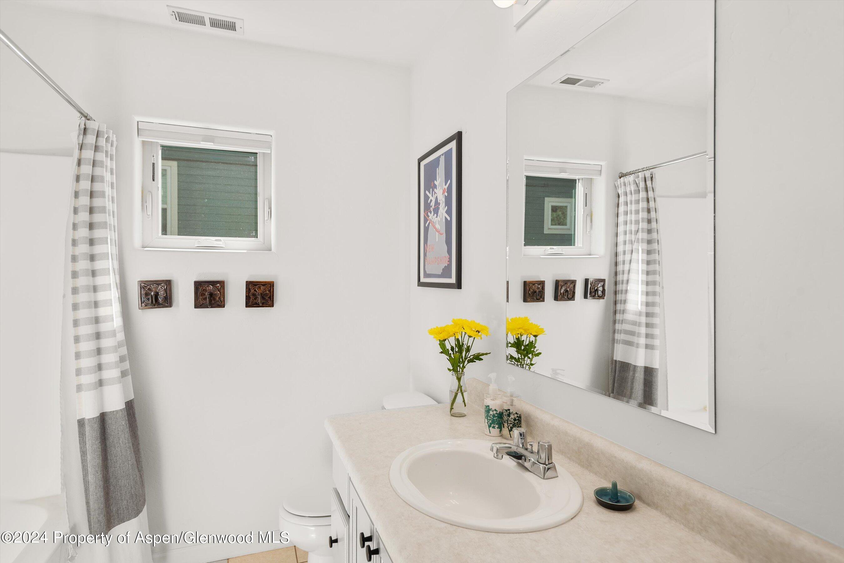 214 Lakeside Drive Basalt, CO 81621 - Photo 21 of 31 a bathroom with a sink and a mirror