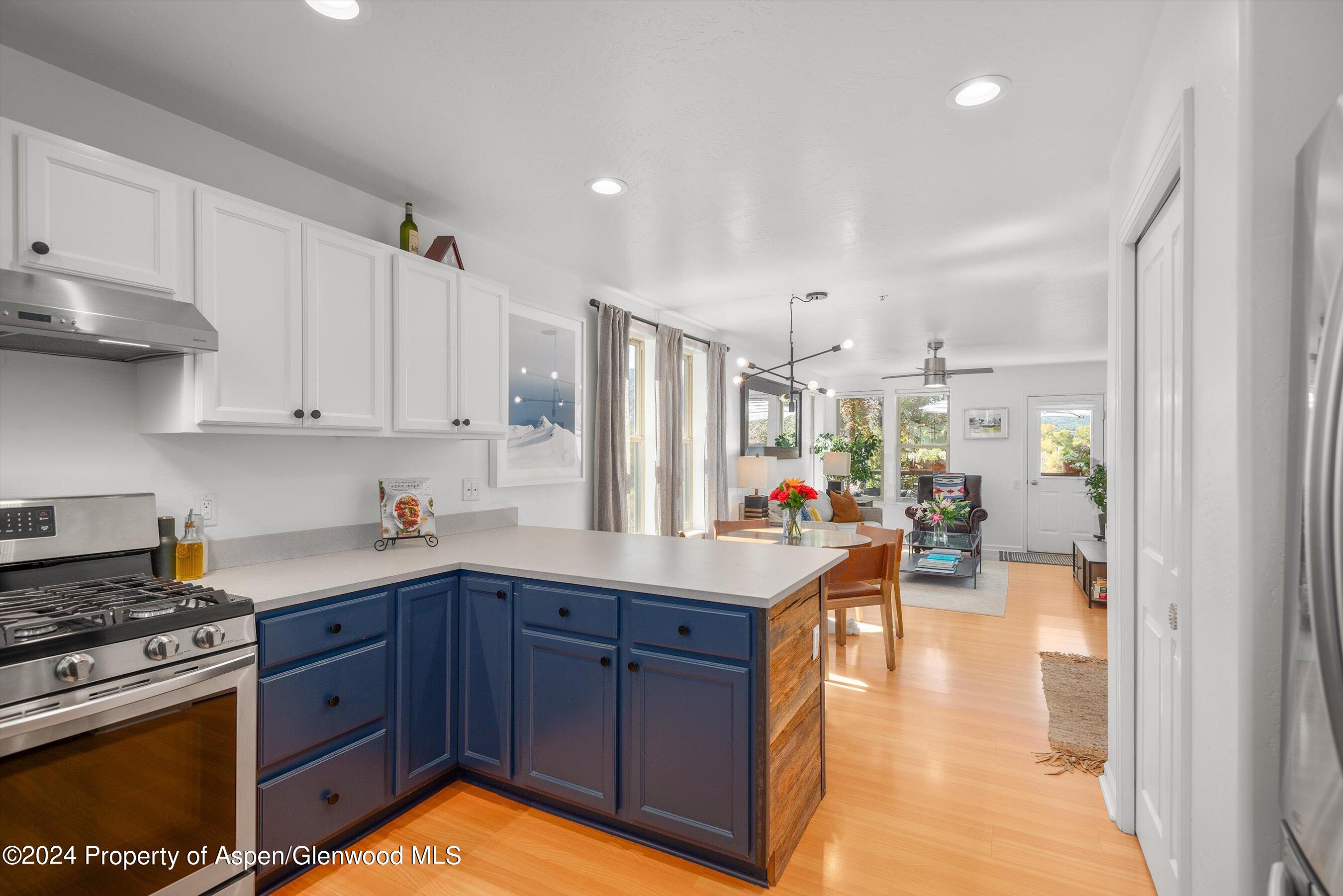 214 Lakeside Drive Basalt, CO 81621 - Photo 30 of 31 a kitchen with stove and cabinets